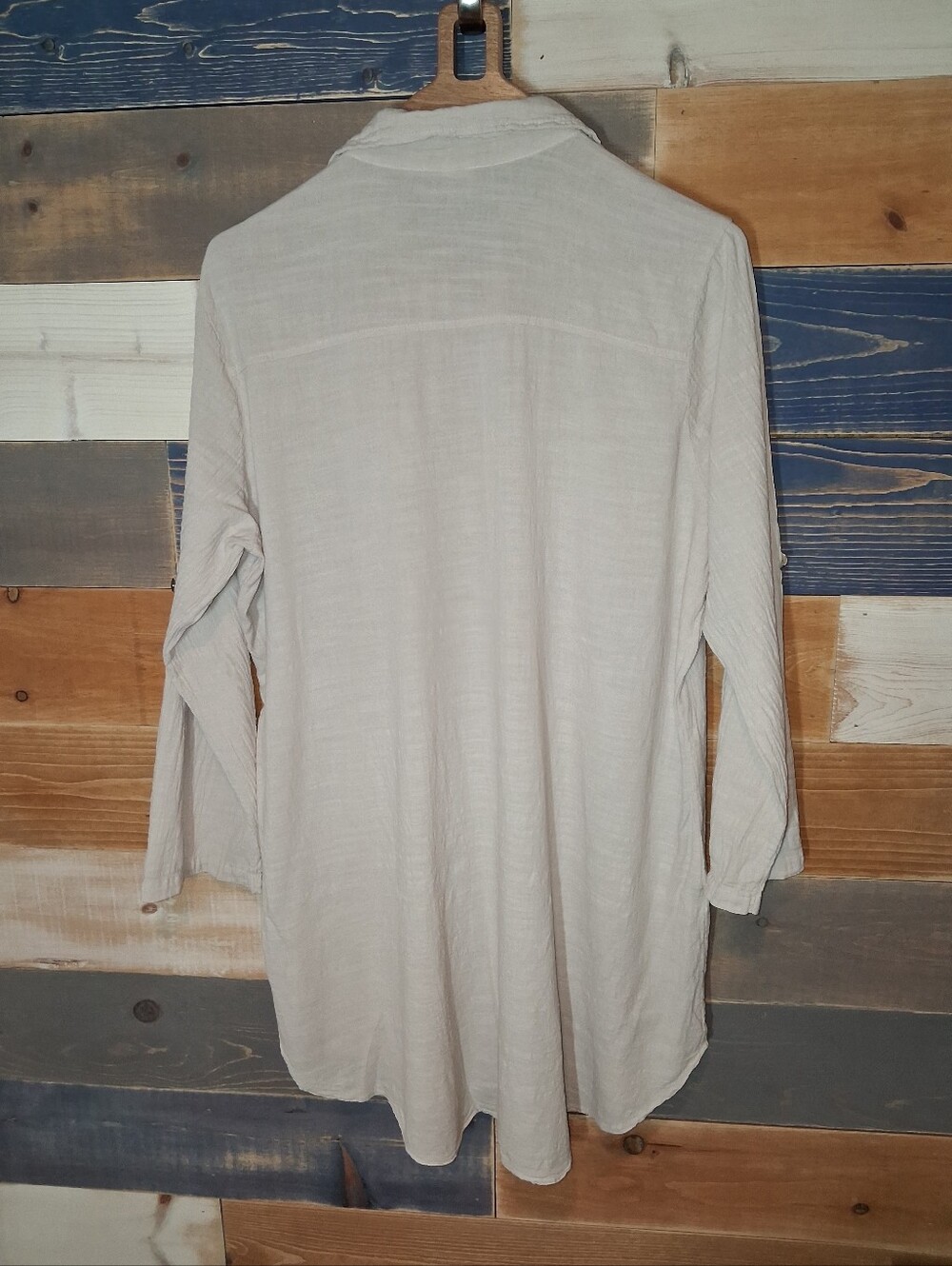 Blanco By Nature Cabana Dress Shirt Linen XL - Picture 5 of 7